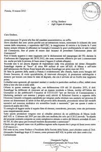 La lettera di Giampaolo Pagliai