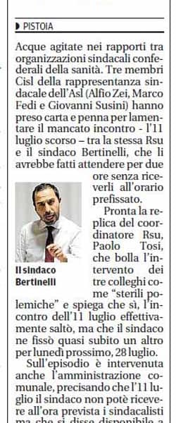 RSU E FRIZIONI SINDACALI: LA CISL PRECISA RSU E FRIZIONI SINDACALI: LA CISL PRECISA