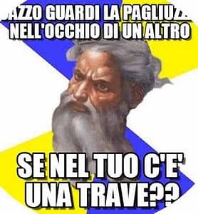 La pagliuzza e la trave...