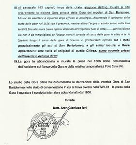 Uno stralcio della relazione