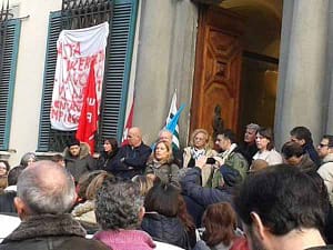Il p residio dei dipendenti della Provincia