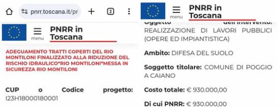 poggio. CHI HA PERSO 930 MILA EURO SUL RIO MONTILONI: CARTA CANTA