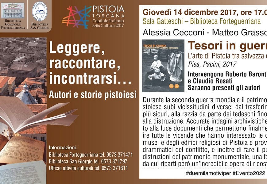 “TESORI IN GUERRA”, PRESENTAZIONE DEL LIBRO “TESORI IN GUERRA”, PRESENTAZIONE DEL LIBRO